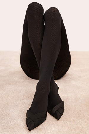 Wyrób pończoszniczy rajstopy Fiore Symmetric 40 DEN G6092 black 