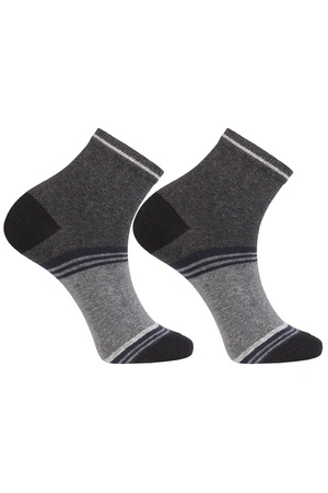 Moraj CSM180-053 skarpety za kostkę bawełniane męskie patt 2-ciemny popiel/grafit