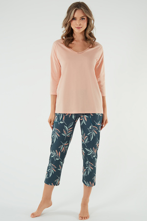 Piżama Italian Fashion Julietta r.3/4 sp.7/8 łosoś/druk