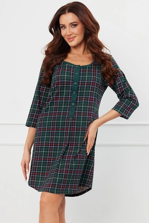 Koszula Italian Fashion Foggia r.3/4 druk/zielony