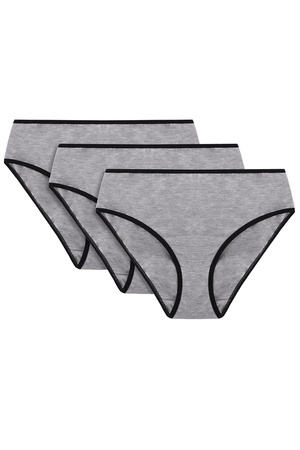 Majtki figi Vivisence 4016 3-pack gumka czarna: szary 