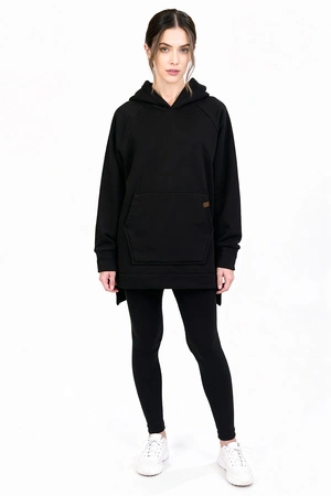 Vivisence 9207kmpl komplet bluza z kapturem, prążkowane legginsy czarny