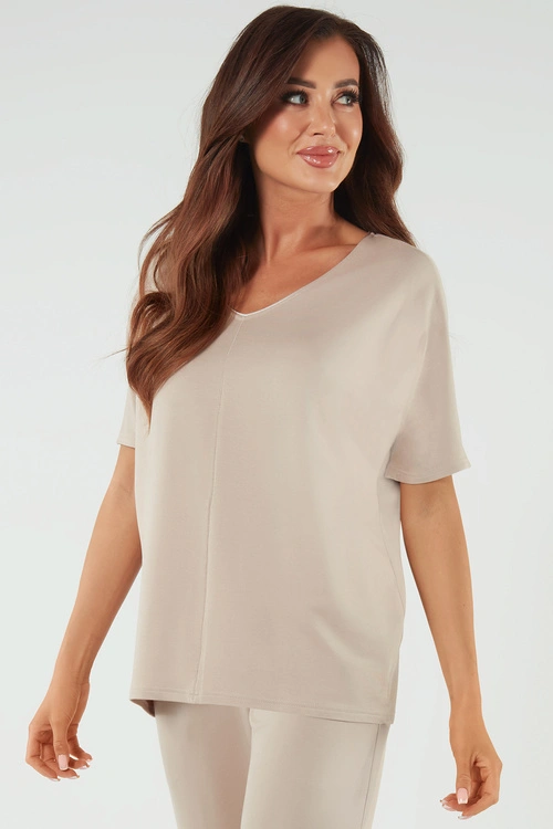 Bluzka Italian Fashion Soler kr.r. beż