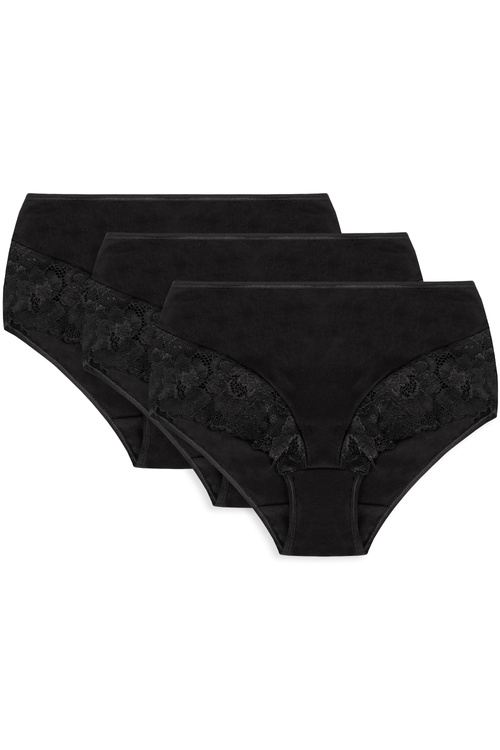 Wysokie figi Vivisence 4008 3-pack czarny 