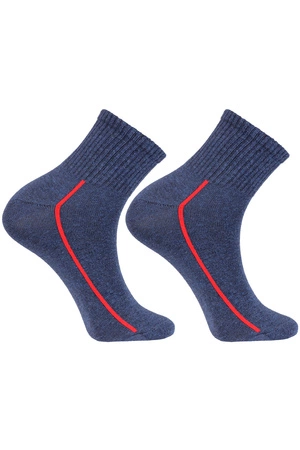 Skarpety Moraj CSM200-073 patt 1-blue/red 