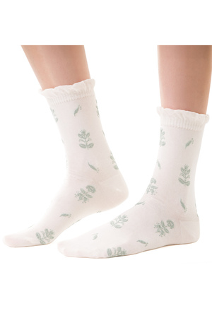 Skarpety za kostkę Steven 017 Planeta Ziemia ecru 034 