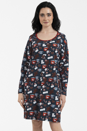 Nocna koszula Italian Fashion Makala dł.r. druk