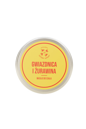 Do ciała masło Mydlarnia Cztery Szpaki Masło do ciała Gwiazdnica i Żurawina naturalne