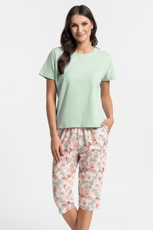 Moraj PDD4800-016 piżama z krótkim rękawem spodnie 3/4 green