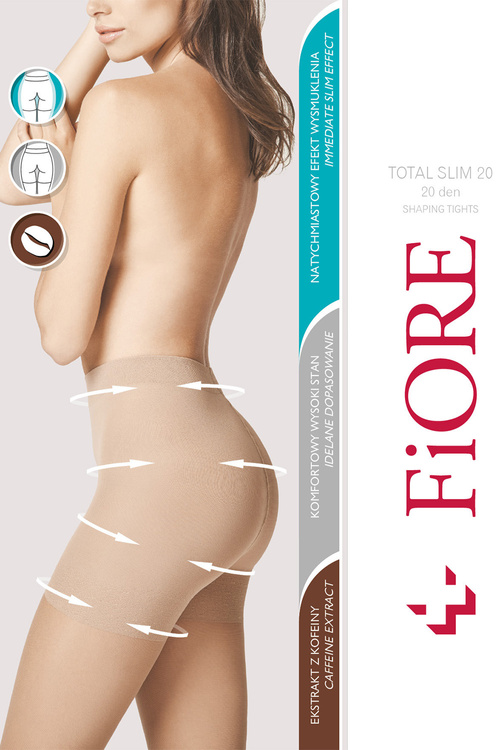 Fiore Total Slim 20 den M5206 Wyrób pończoszniczy rajstopy, light natural