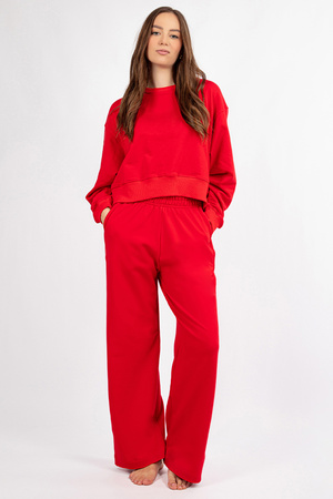 Komplet bluza+spodnie Dkaren DK-K-B23 czerwony