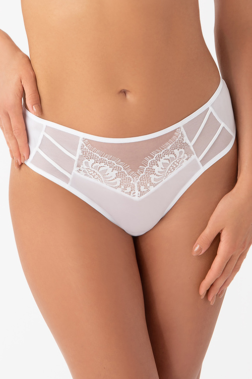 Majtki brazyliany Gorsenia K498/1 Paradise biały