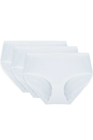 Vivisence 4013 3-pack Majtki wysokie figi, biały