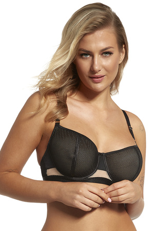 Biustonosz miękki Lupoline 2351 czarno-beżowy