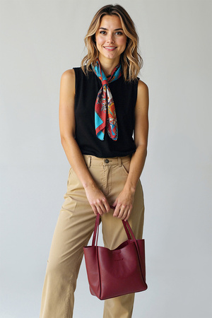 Torebka do ręki Vivisence T0004 bordowy