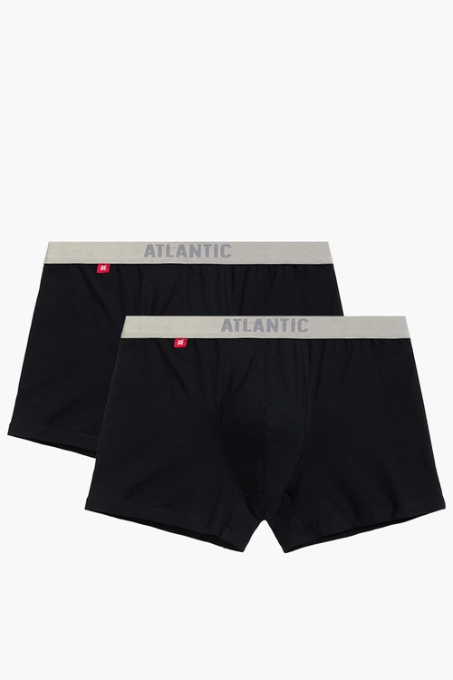 Atlantic 2BMH-012 bokserki 2-pack modal i bawełna pima czarny