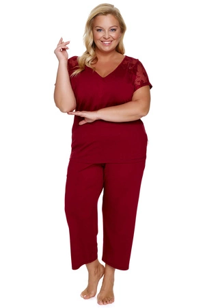 Piżama Doctor Nap PB.7259 burgundy red