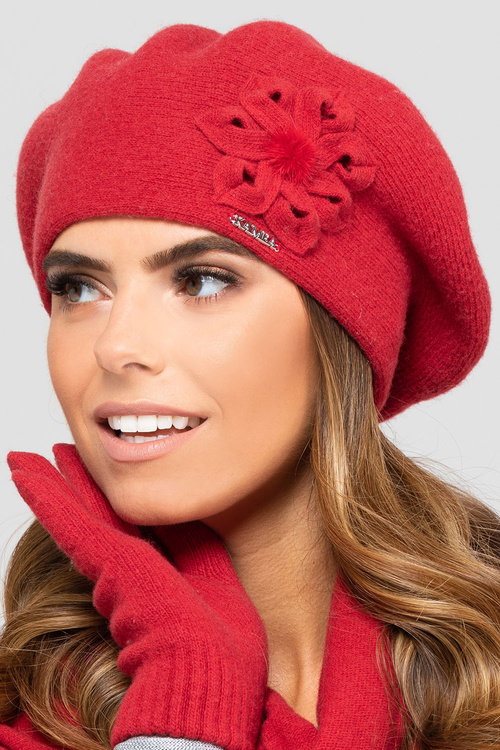 Kamea Sewilla Nakrycie głowy beret, czerwony
