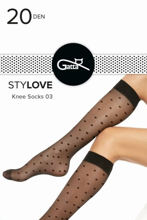 Gatta Stylove 03 Wyrób pończoszniczy podkolanówki, nero