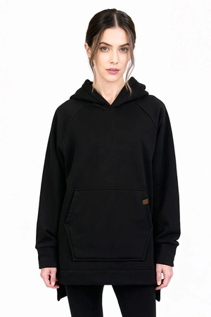 Vivisence 9006 bluza z kapturem, miękka bawełna czarny