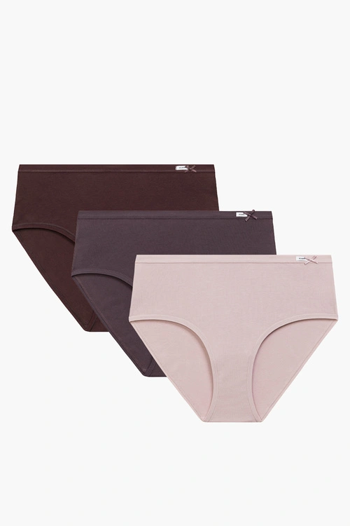 Figi Atlantic 3CLP-004 3-pack różowy/fioletowy/brązowy