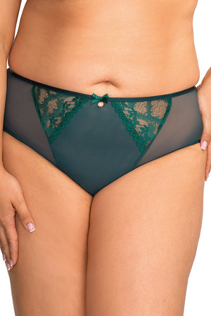 Nessa Nadine N01 figi klasyczne z koronkowymi wstawkami zielony