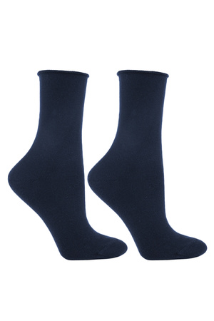 Moraj SMD300-002 Medical skarpety za kostkę, prążkowany ściągacz navy