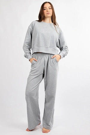 Komplet bluza+spodnie Dkaren DK-K-B23 szary