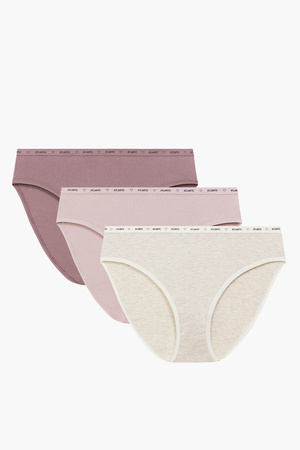 Figi Atlantic 3CLP-010 3-pack różowy/ciemnoróżowy/beżowy