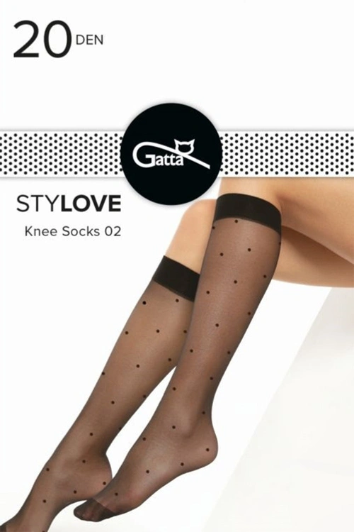 Gatta Stylove 02 Wyrób pończoszniczy podkolanówki, nero