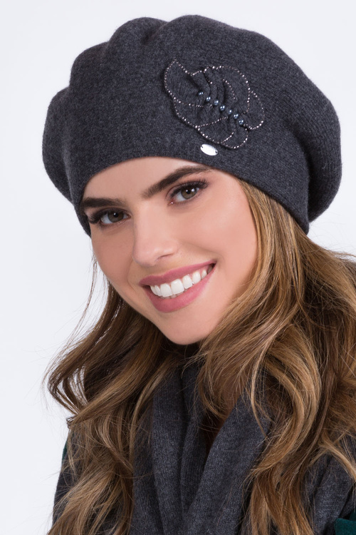 Kamea Justa Nakrycie głowy beret, grafit