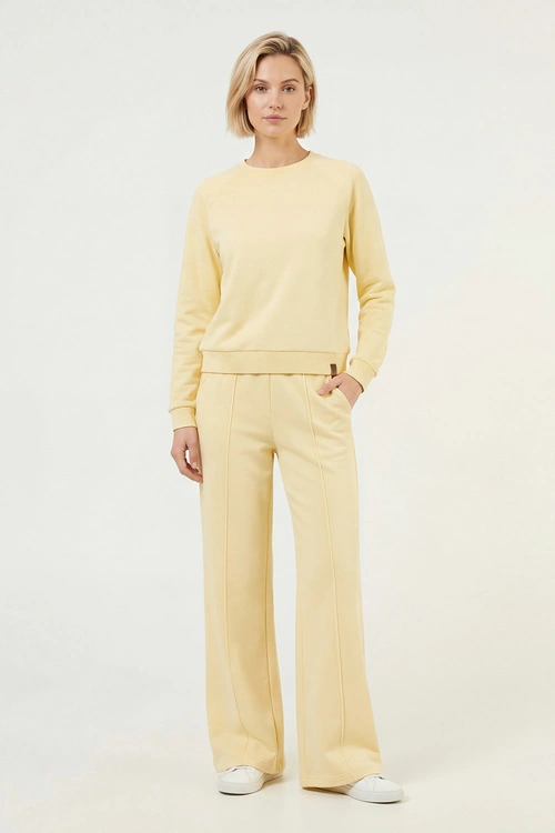 Vivisence 9208kmpl komplet dresowy bluza i spodnie w kant bananowy