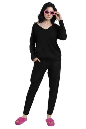 Dres homewear Italian Fashion Karina dł.r. dł.sp. czarny
