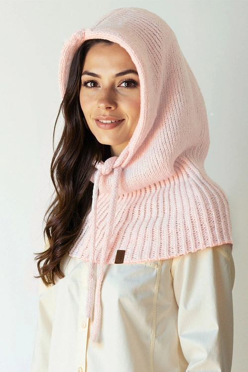 Kaptur balaclava Vivisence 70110 pudrowy róż