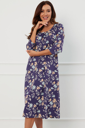 Koszula Italian Fashion Pulia r.3/4 druk/niebieski