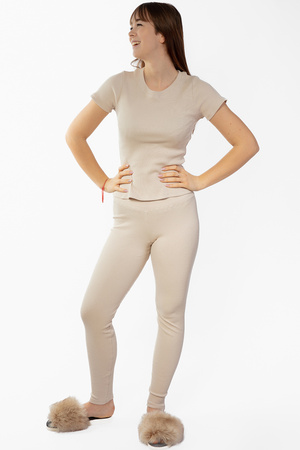 Komplet legginsy + bluzka Dkaren Halima-Kpl beż