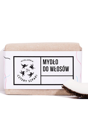 Mydlarnia Cztery Szpaki Mydło do włosów z olejem rycynowym Do włosów mydło, naturalne