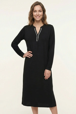 Vivisence 2062 koszula nocna rozpinana czarny