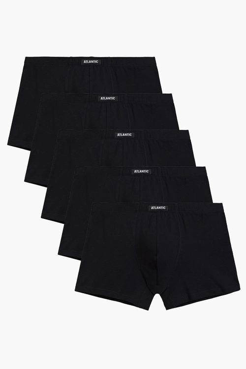Atlantic 5BMH-007 5-pack bokserki z miękkim pasem czarny