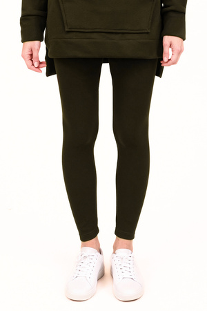 Vivisence 9106 legginsy prążkowane z bawełny zielony