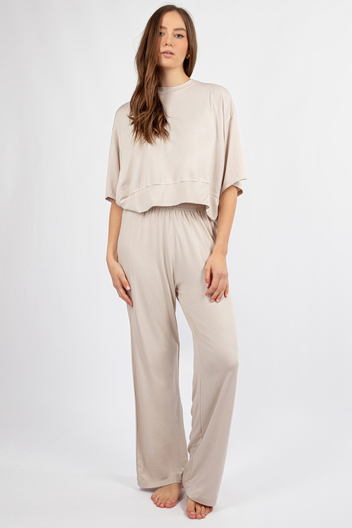 Komplet bluza+spodnie Dkaren DK-K-B20 ecru