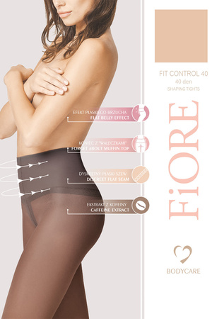 Fiore Fit Control 40 den M5205 Wyrób pończoszniczy rajstopy, light natural