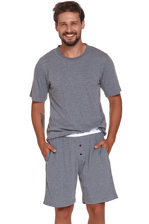 Doctor Nap PMB.4332 piżama męska bawełniana dark grey