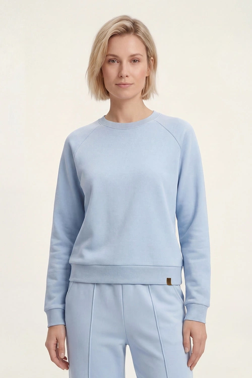Vivisence 9004 bluza nierozpinana z okrągłym dekoltem błękitny