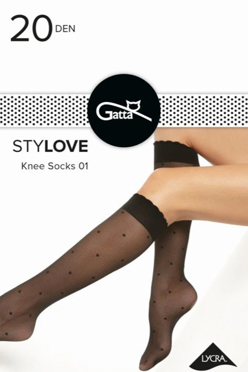 Gatta Stylove 01 Wyrób pończoszniczy podkolanówki, nero