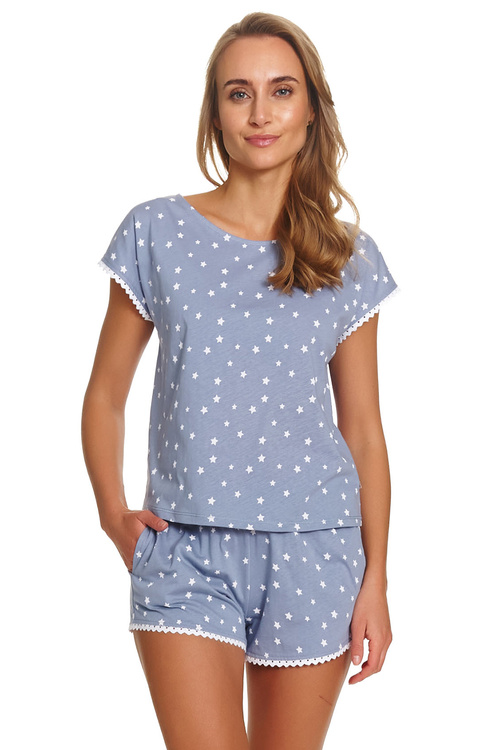 Doctor Nap PM.4401 piżama damska bawełniana z kieszeniami stardust