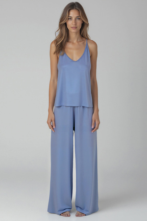 Komplet top + spodnie Vivisence 2046 błękitny