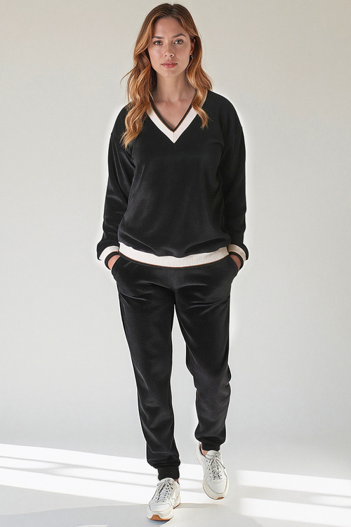 Komplet bluza+spodnie Vivisence 9201kmpl czarny