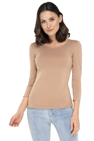 Babell Manati klasyczna bluzka z rękawem 3/4 beżowy