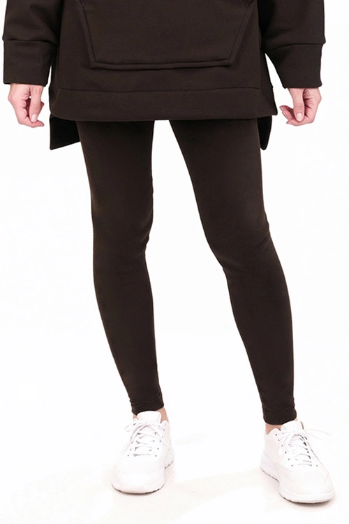 Vivisence 9106 legginsy prążkowane z bawełny brązowy